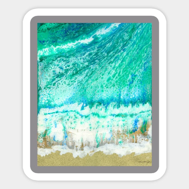 #1 Beach Shore With Sand And Surf Sticker by ArtNuggets4U